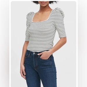 Banana Republic short sleeve striped top